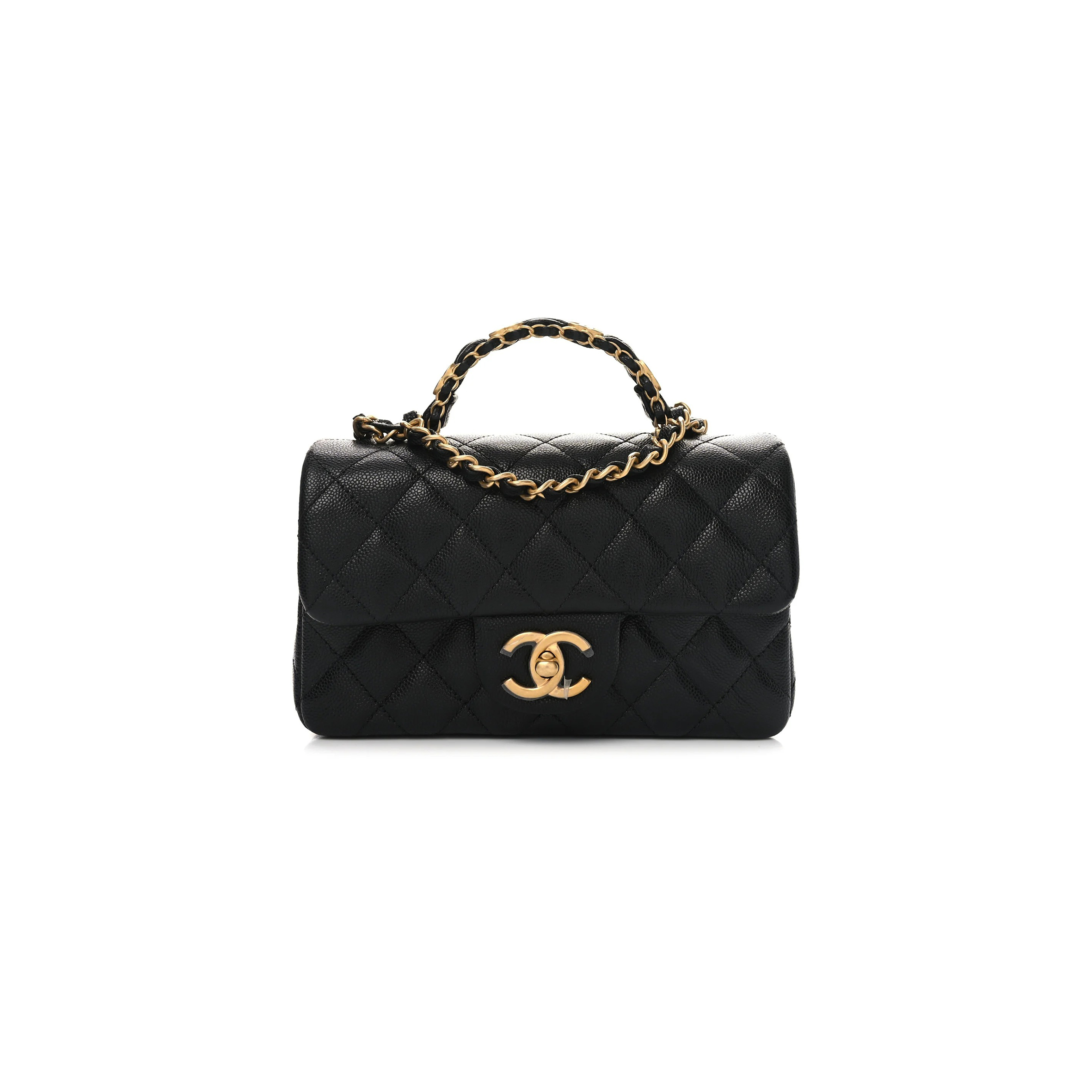 CHANEL MINI CLASSIC BAG GRAINED CALFSKIN AS5701 (19.5*12*6.5cm)
